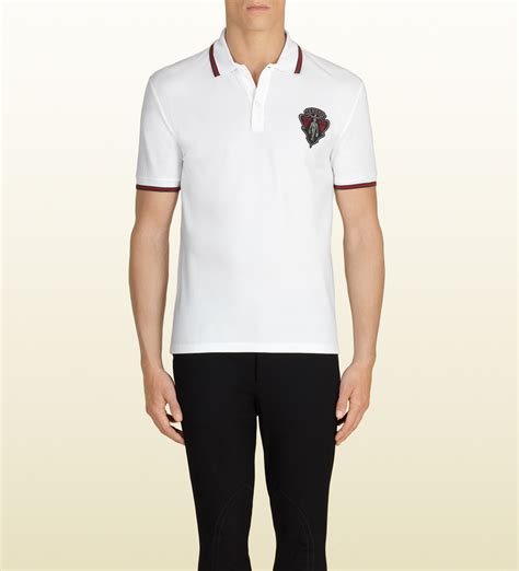 gucci porcellini polo|gucci black and white polo shirts.